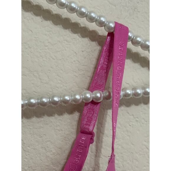 Juicy Couture Push Up Bra Size 38C Pink Padded Support Adjustable Straps Y2K - Picture 5 of 7